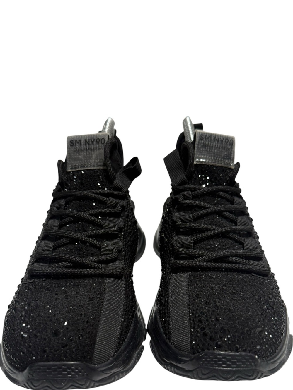 Steve Madden Women's Maxima Sneaker Black size 9 Preowned . - Picture 5 of 9